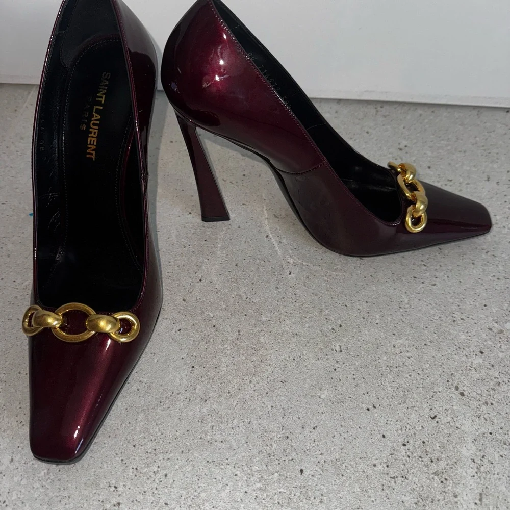 Saint Laurent Tom 110 deep bordeaux 38.5 - Picture 2 of 11